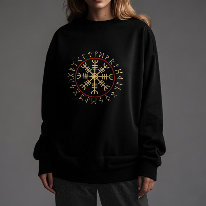 WorldNorse Helm Of Awe With Rune Circle Sweatshirt - image 7