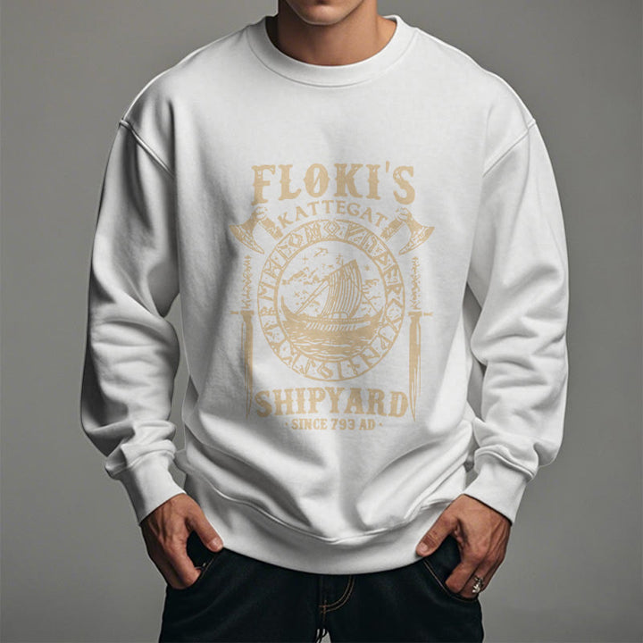 WorldNorse Shipyard Viking Ship And Sword Sweatshirt - image 12