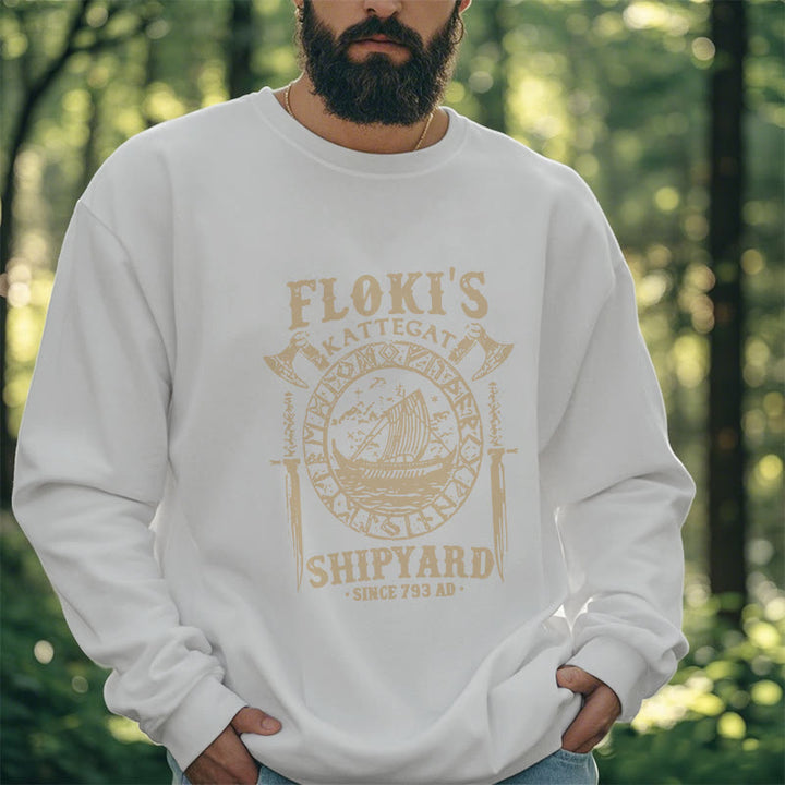 WorldNorse Shipyard Viking Ship And Sword Sweatshirt - image 13