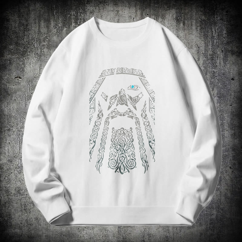 WorldNorse Viking Eye Of Odin Graphic Sweatshirt - White - 2XL - image 10