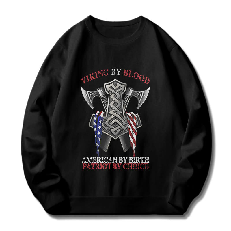 WorldNorse Viking By Blood Mjolnir Axe Celtic Knot Sweatshirt - image 2
