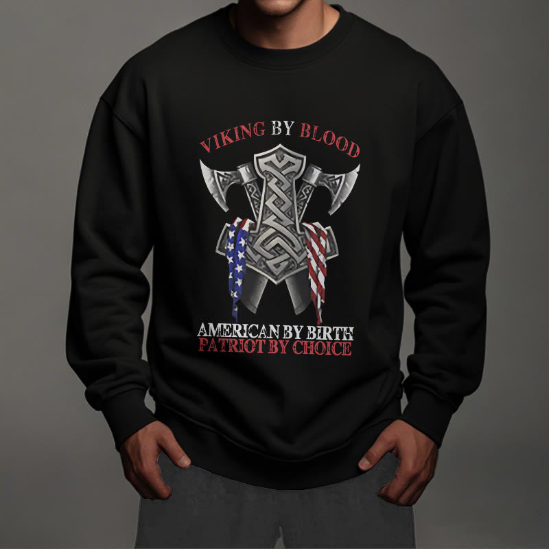 WorldNorse Viking By Blood Mjolnir Axe Celtic Knot Sweatshirt - image 4