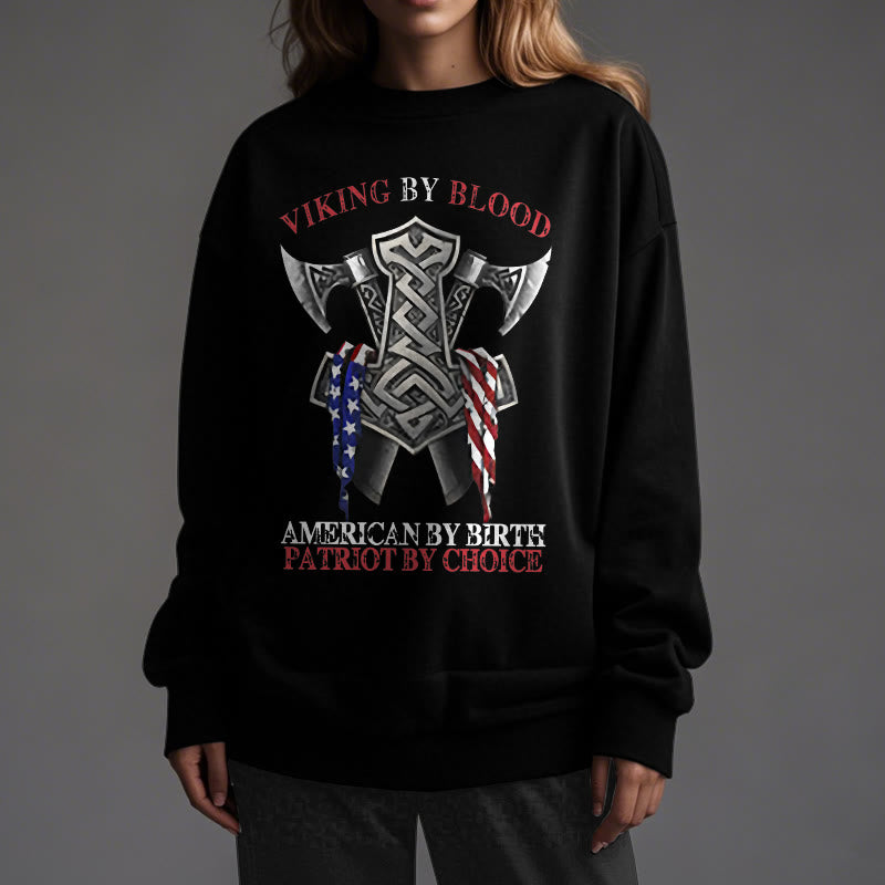 WorldNorse Viking By Blood Mjolnir Axe Celtic Knot Sweatshirt - image 7