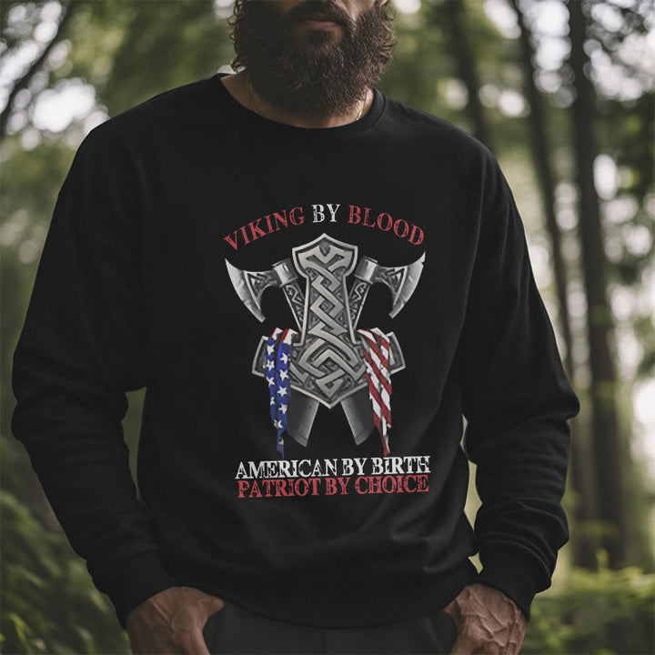 WorldNorse Viking By Blood Mjolnir Axe Celtic Knot Sweatshirt - image 5