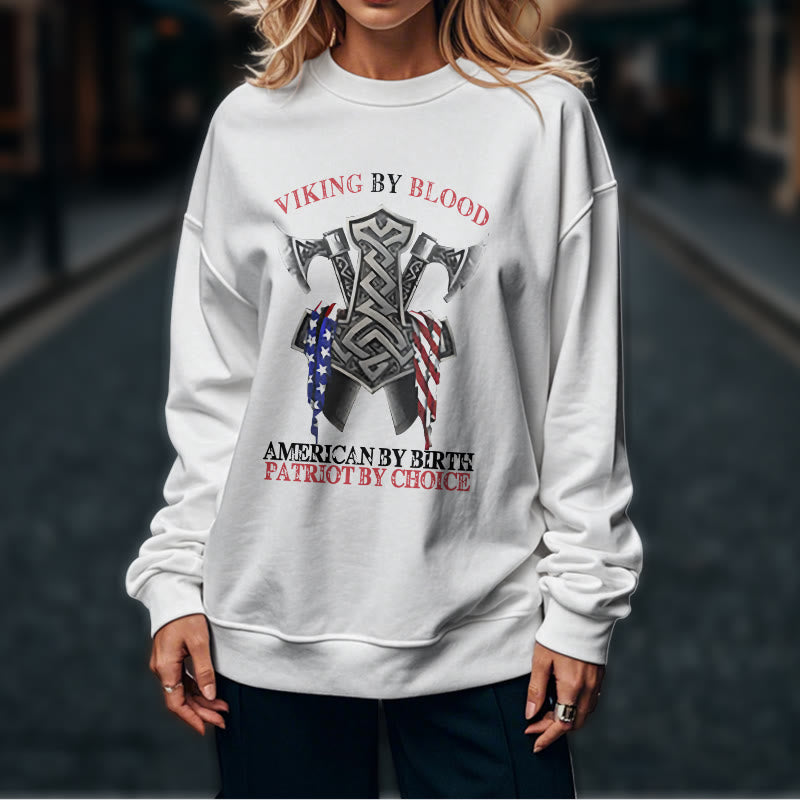 WorldNorse Viking By Blood Mjolnir Axe Celtic Knot Sweatshirt - image 17