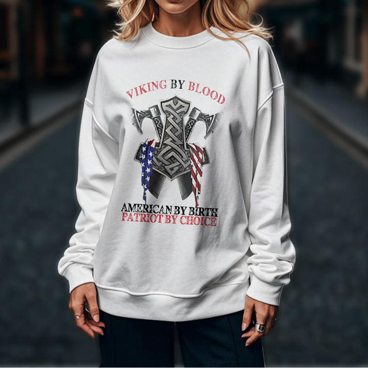 WorldNorse Viking By Blood Mjolnir Axe Celtic Knot Sweatshirt - image 17