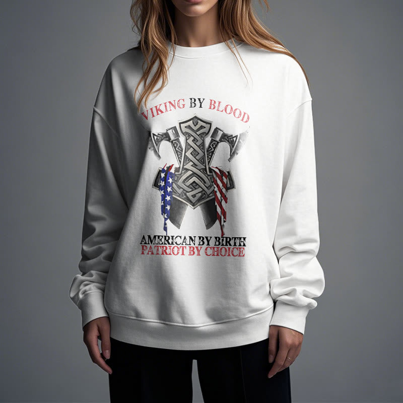 WorldNorse Viking By Blood Mjolnir Axe Celtic Knot Sweatshirt - image 15