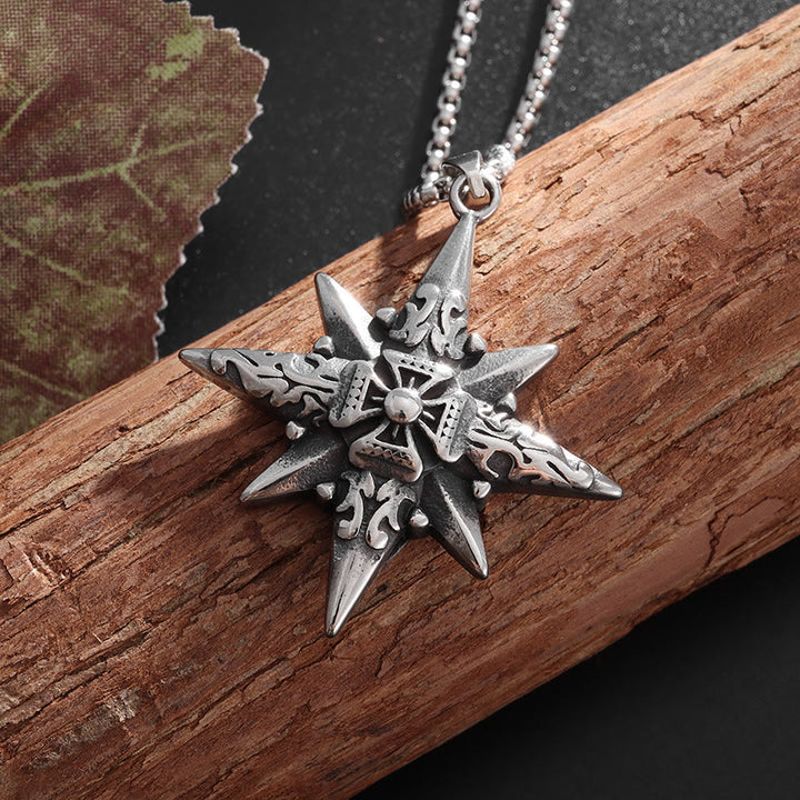 WorldNorse Star Compass Cross Necklace - image 3