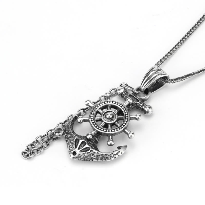 WorldNorse Marine Anchor Wheel Necklace - image 5