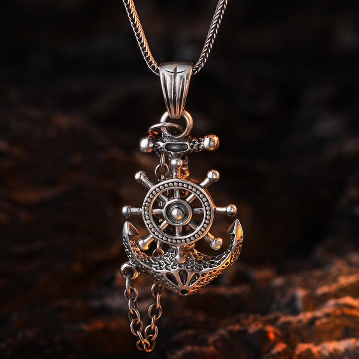 WorldNorse Marine Anchor Wheel Necklace - Necklace - image 0