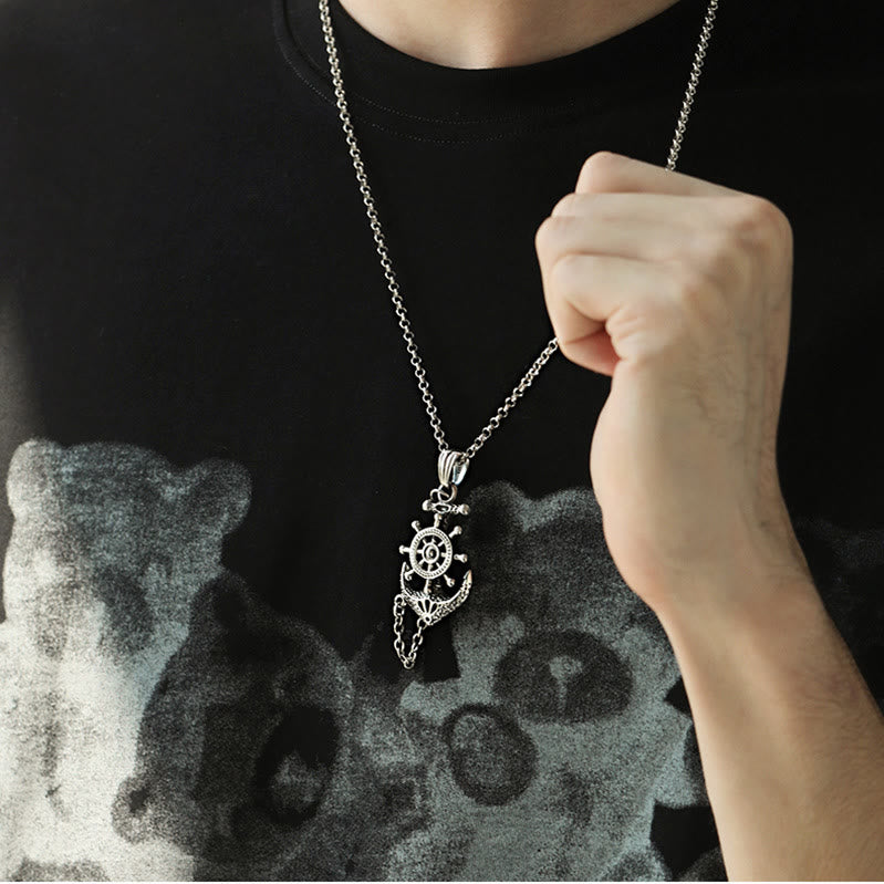 WorldNorse Marine Anchor Wheel Necklace - image 2