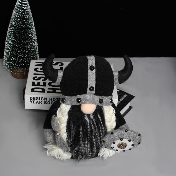 WorldNorse Gnome Nordic Warrior Plush - Black - image 1
