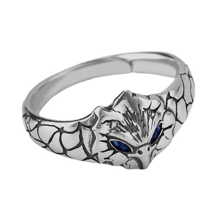 WorldNorse Retro Blue Eye Owl Adjustable Ring - image 4