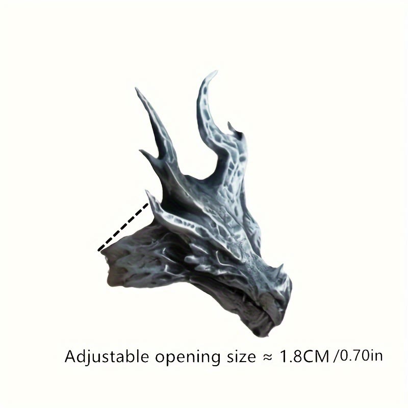 WorldNorse Vintage Dragon Head Design Open Ring - image 4