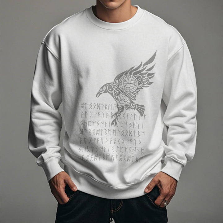 WorldNorse Raven With Vegvisir Runes Valknut Sweatshirt - image 12