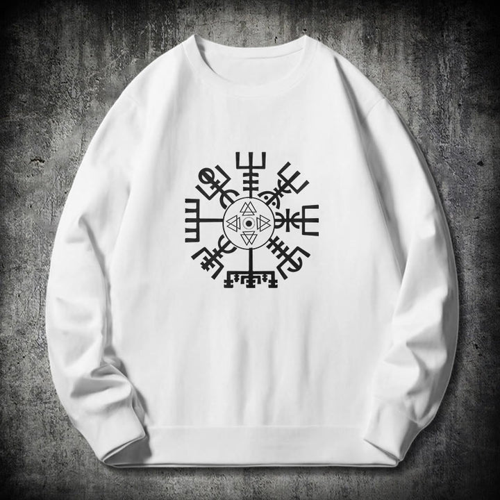 WorldNorse Viking Vegvisir With Valknut Sweatshirt - White - 2XL - image 10