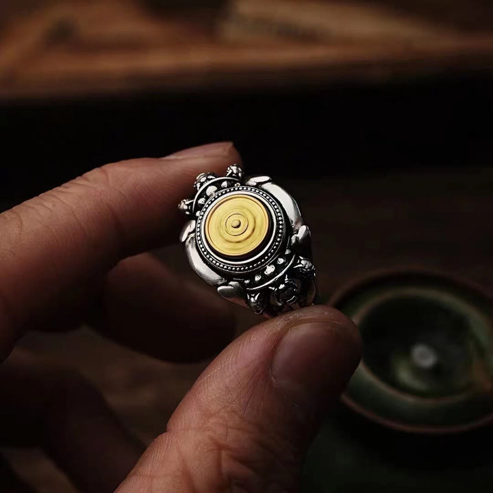 WorldNorse Rotatable Lotus Retro Ring