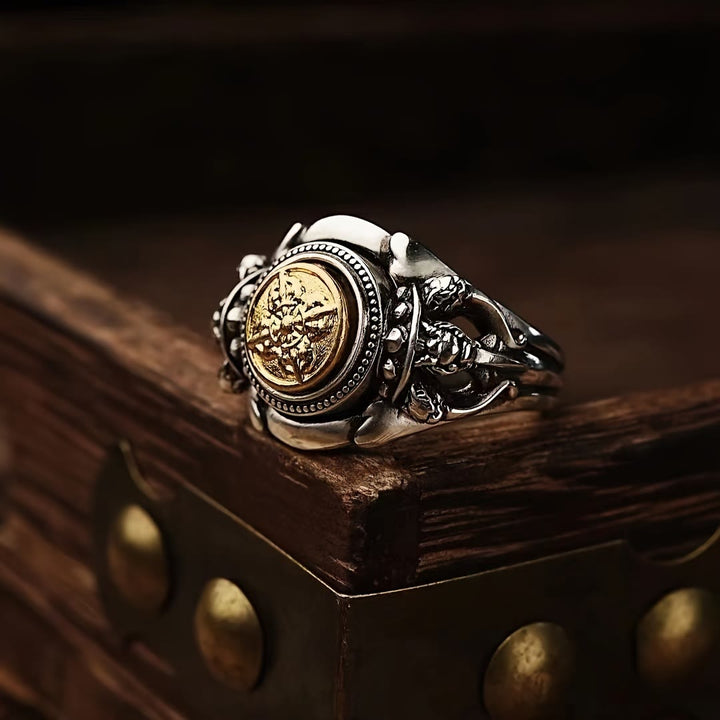 WorldNorse Rotatable Lotus Retro Ring