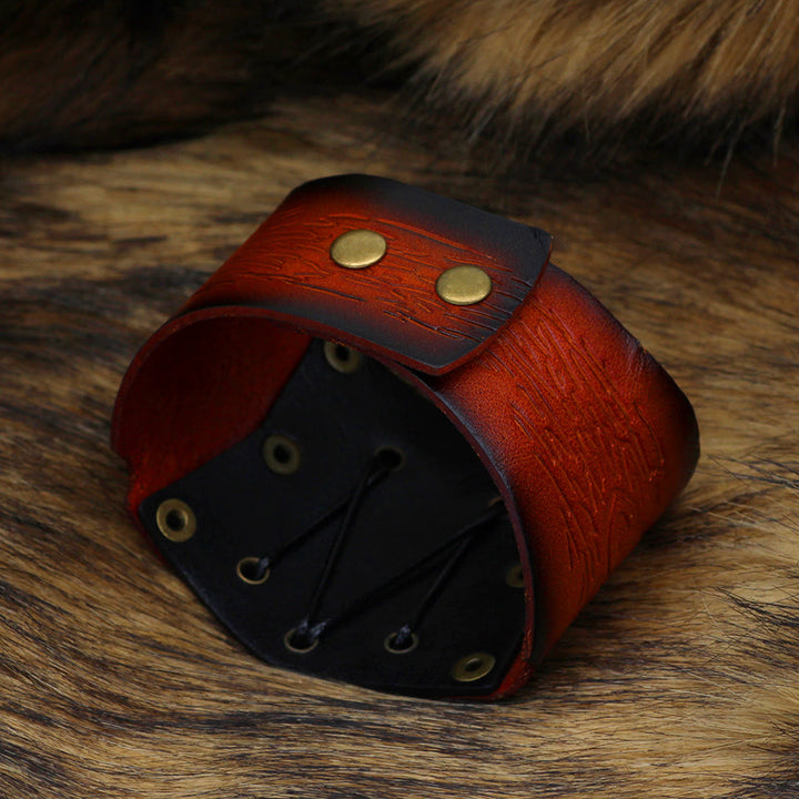 WorldNorse Mjolnir Leather Cuff Bracelet - image 2