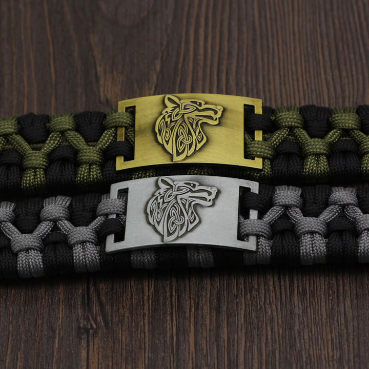 WorldNorse Braided Wolves Paracord Bracelet - image 2