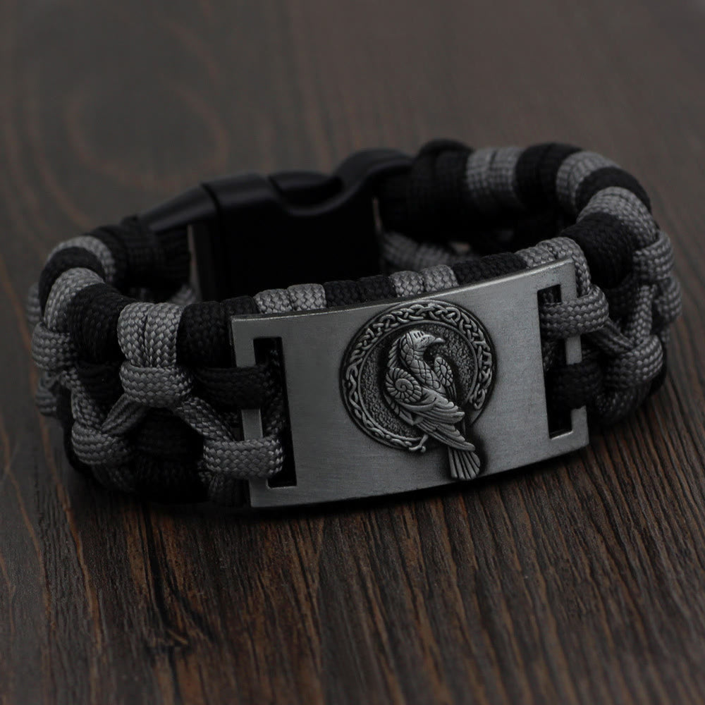 WorldNorse Braided Raven Paracord Bracelet - image 1