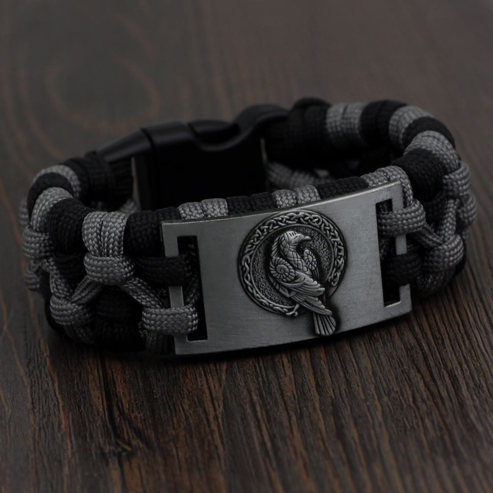 WorldNorse Braided Raven Paracord Bracelet - image 1