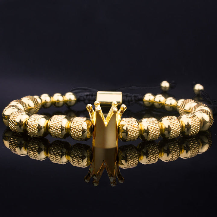 WorldNorse Royal Crown Roman Numeral Bracelet - Gold Single Piece - image 3