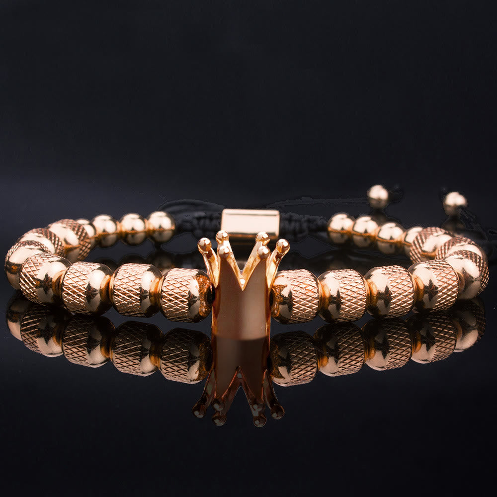 WorldNorse Royal Crown Roman Numeral Bracelet - Rose Gold Single Piece - image 6