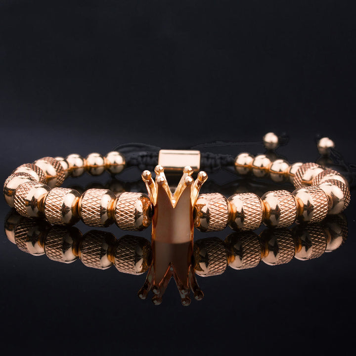 WorldNorse Royal Crown Roman Numeral Bracelet - Rose Gold Single Piece - image 6