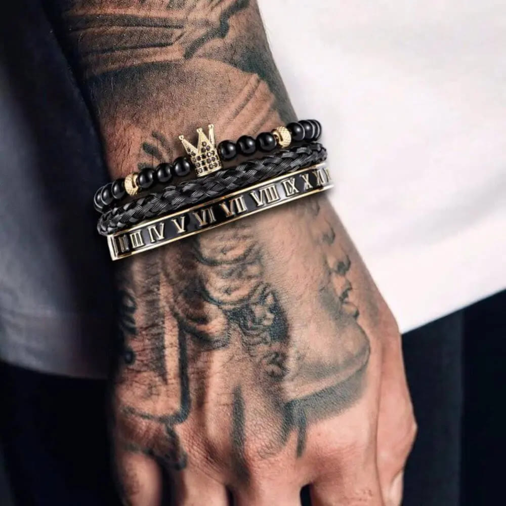 WorldNorse Royal Crown Roman Numeral Bracelet - image 19