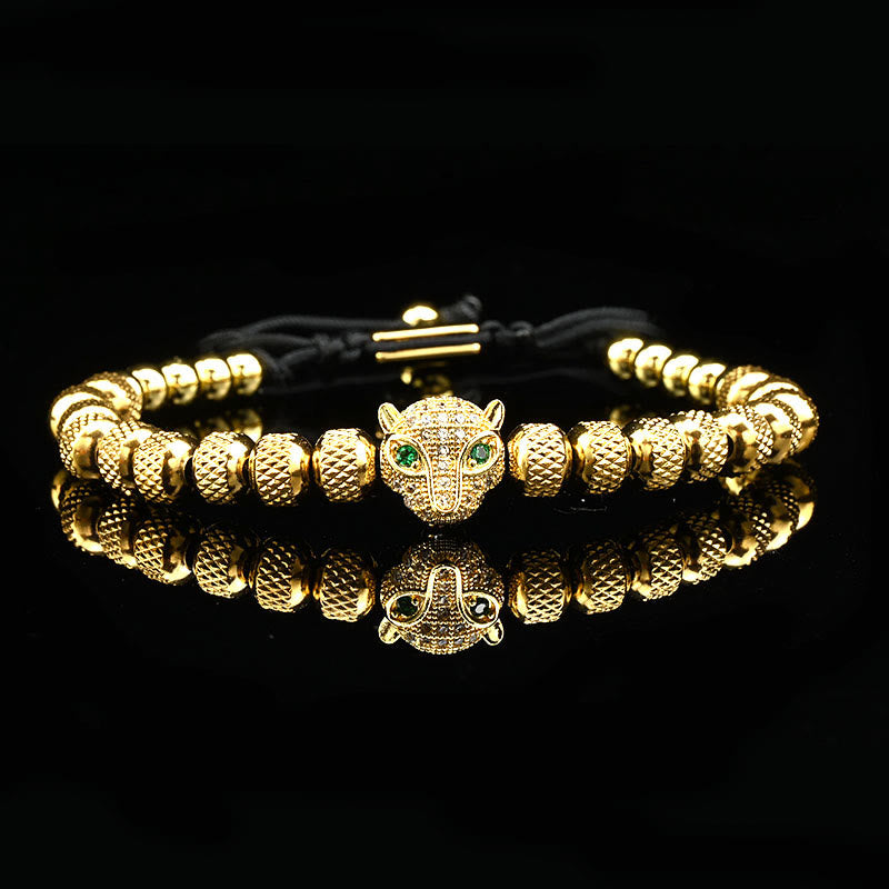 WorldNorse Regal Panther Bracelet - Gold Single Piece - White Zircon - image 4