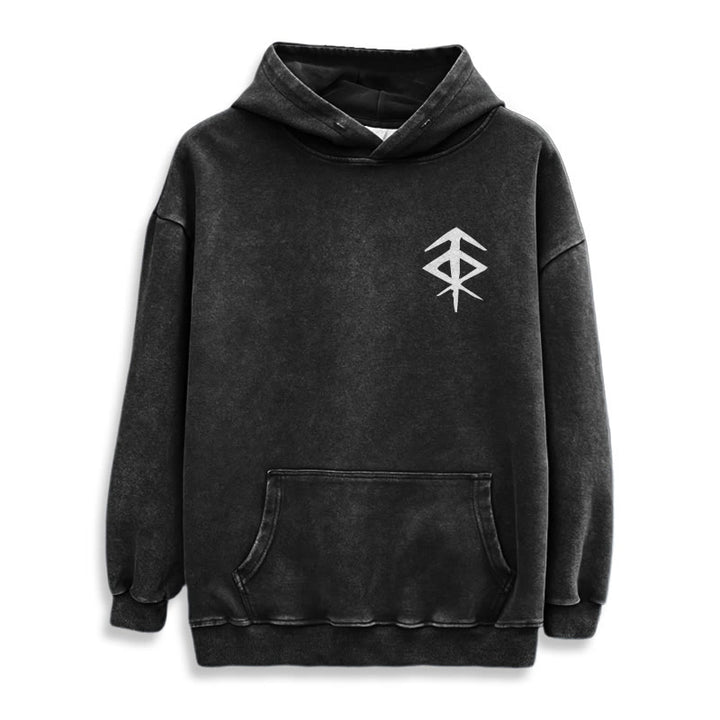 WorldNorse Vegvisir Double-Sided Print Washed Hoodie - image 4