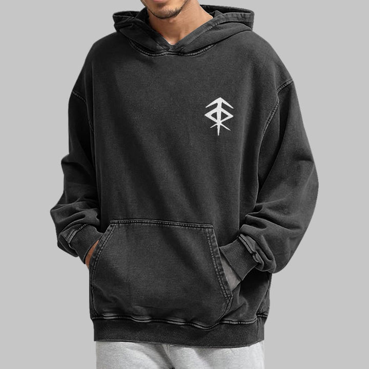 WorldNorse Vegvisir Double-Sided Print Washed Hoodie - image 6
