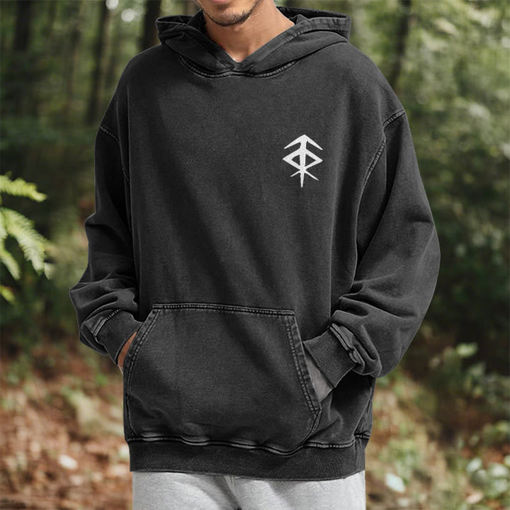 WorldNorse Vegvisir Double-Sided Print Washed Hoodie - image 8