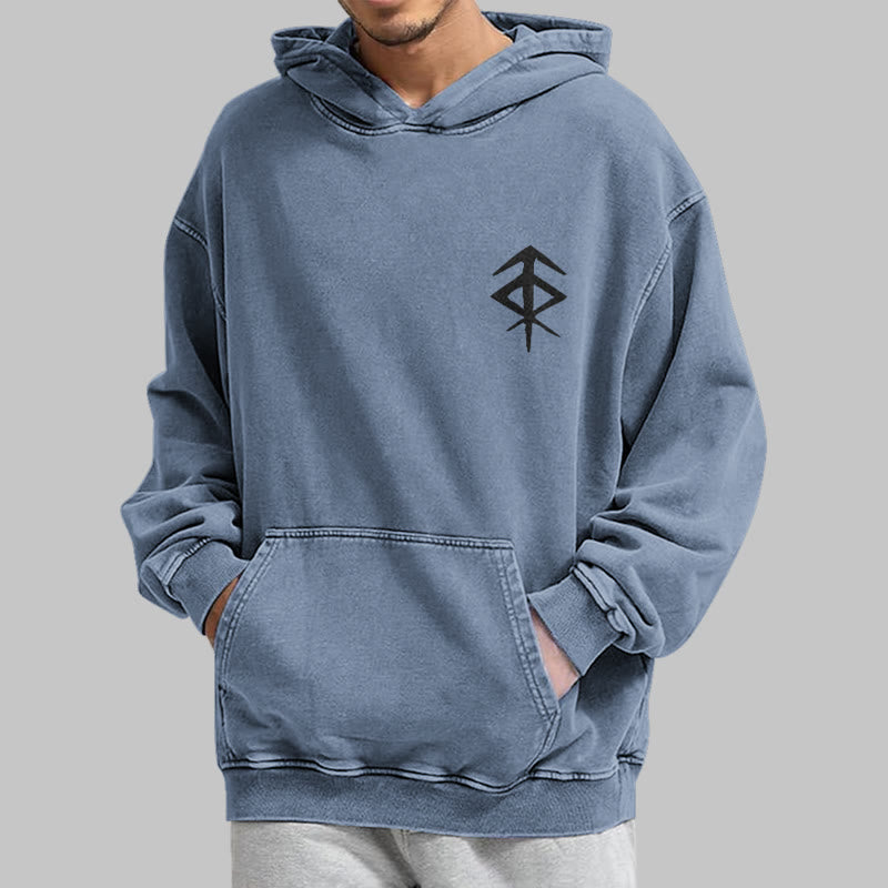 WorldNorse Vegvisir Double-Sided Print Washed Hoodie - image 25