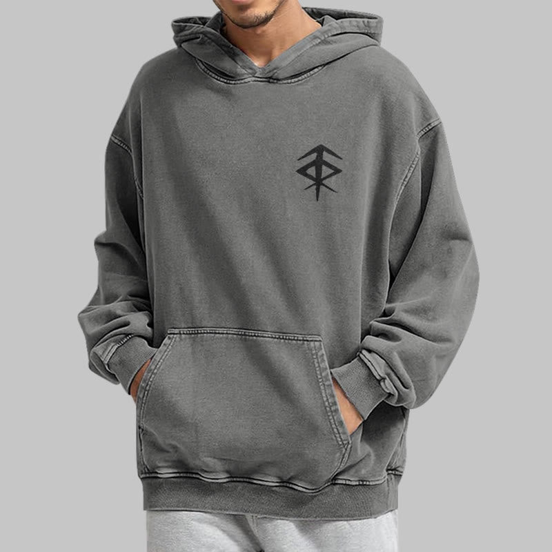 WorldNorse Vegvisir Double-Sided Print Washed Hoodie - image 18