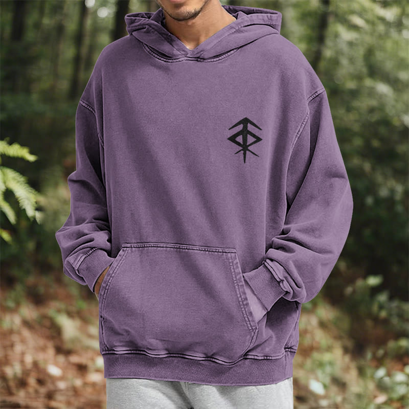 WorldNorse Vegvisir Double-Sided Print Washed Hoodie - image 37