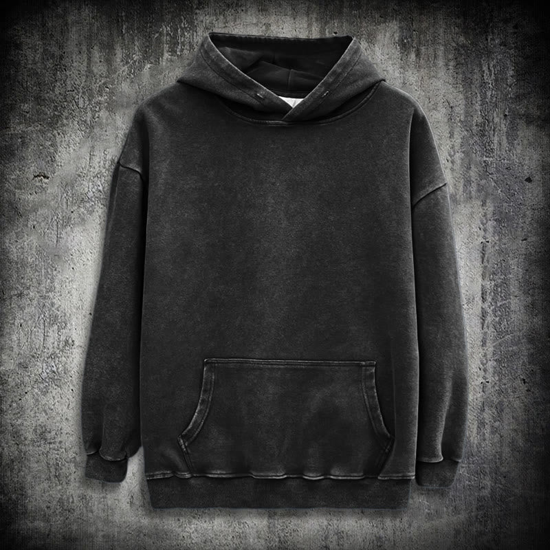 WorldNorse Valknut Raven Back Print Washed Hoodie - image 1