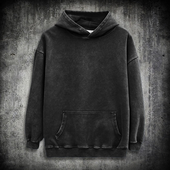 WorldNorse Valknut Raven Back Print Washed Hoodie - image 1