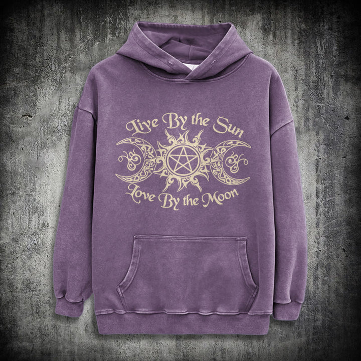 WorldNorse Live By The Sun Celtic Knot Washed Hoodie - Purple - 3XL - image 32