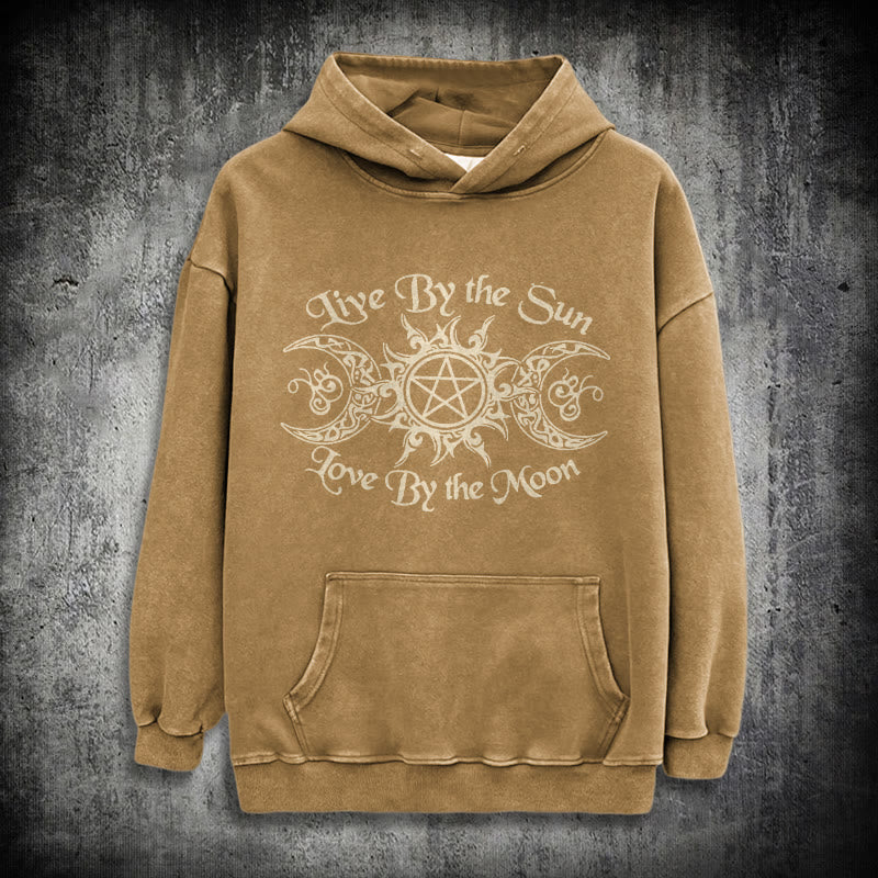 WorldNorse Live By The Sun Celtic Knot Washed Hoodie - Khaki - 3XL - image 25
