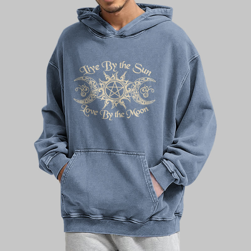 WorldNorse Live By The Sun Celtic Knot Washed Hoodie - image 20