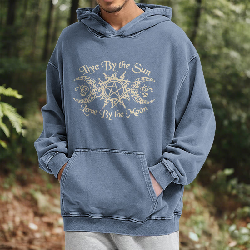 WorldNorse Live By The Sun Celtic Knot Washed Hoodie - image 21
