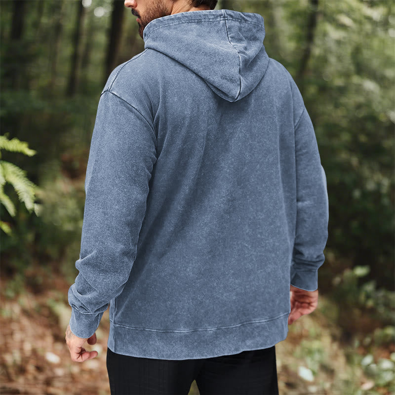 WorldNorse Yggdrasil Red Runes Viking Washed Hoodie - image 23