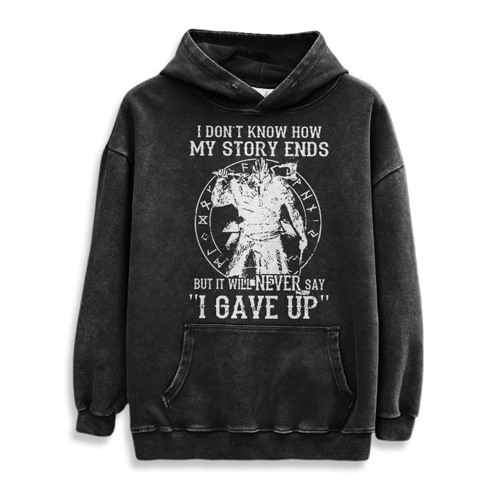 WorldNorse It Will Never Say ''I Gave Up'' Washed Hoodie - image 2