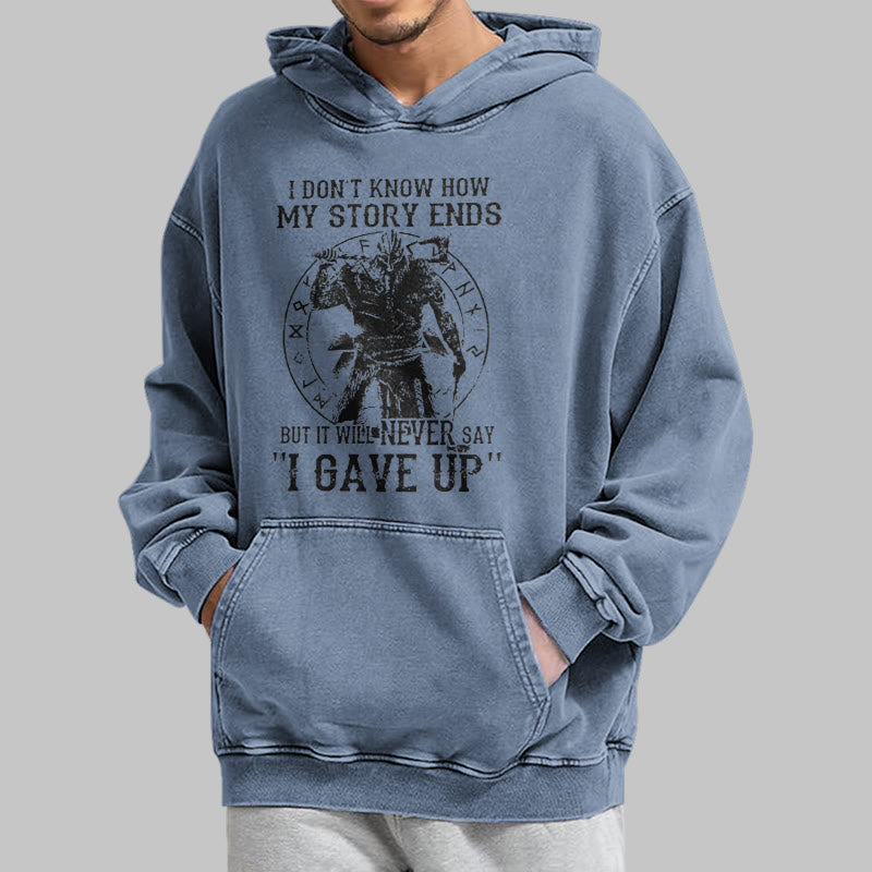WorldNorse It Will Never Say ''I Gave Up'' Washed Hoodie - image 21