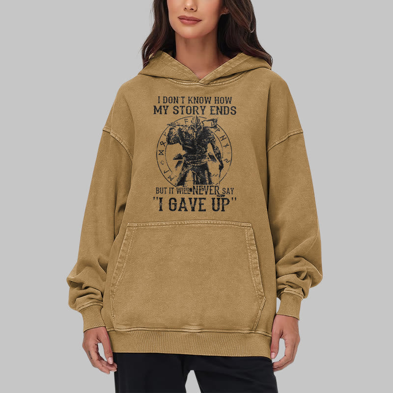 WorldNorse It Will Never Say ''I Gave Up'' Washed Hoodie - image 30