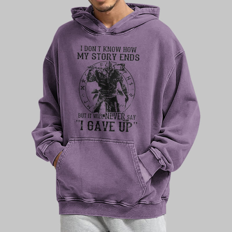 WorldNorse It Will Never Say ''I Gave Up'' Washed Hoodie - image 34