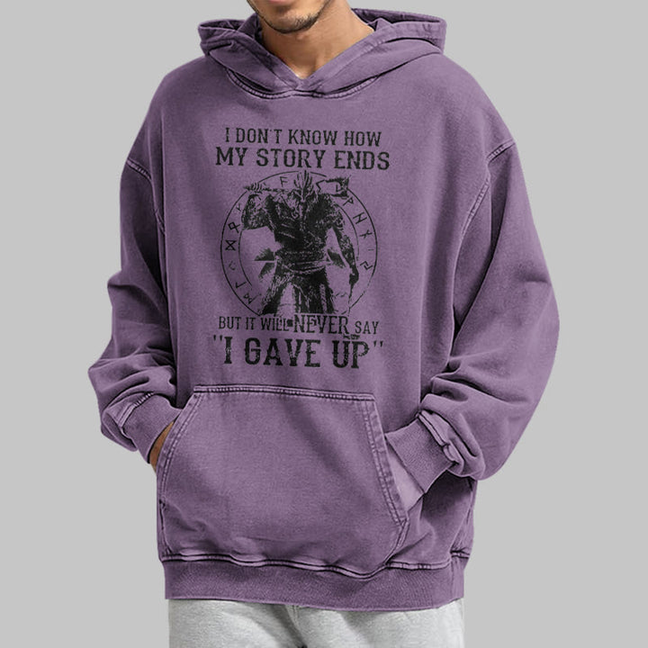 WorldNorse It Will Never Say ''I Gave Up'' Washed Hoodie - image 34