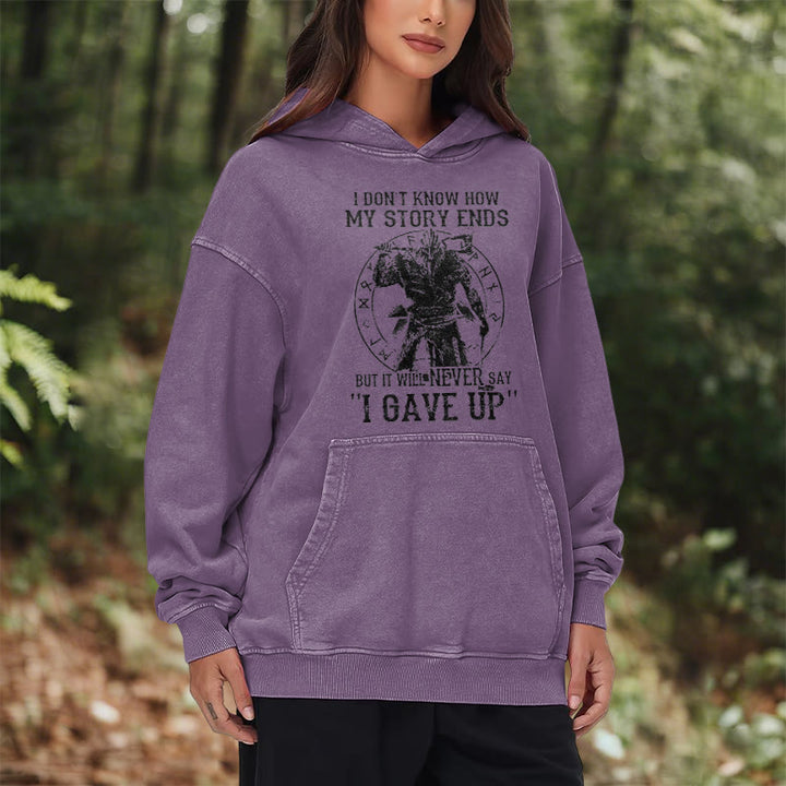 WorldNorse It Will Never Say ''I Gave Up'' Washed Hoodie - image 36